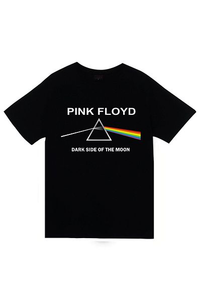fame-stoned تي شيرت أسود مطبوع للجنسين من Pink Floyd مصنوع من القطن بنسبة 100%