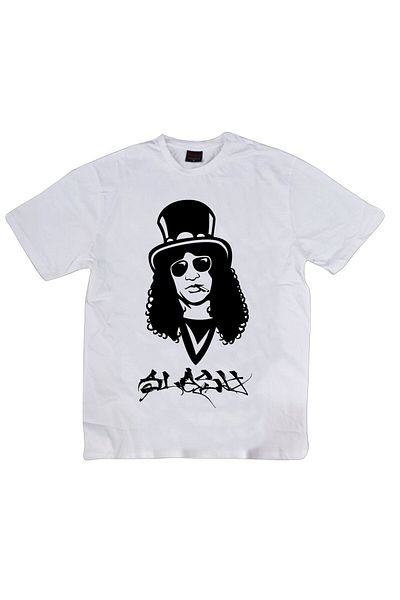 fame-stoned Μπλουζάκι Unisex White Guns N Roses με στάμπα