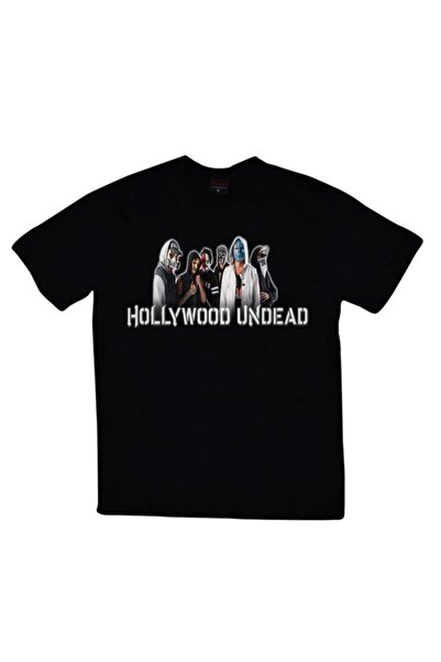 fame-stoned Unisex crni Hollywood Undead Štampano T-shirt