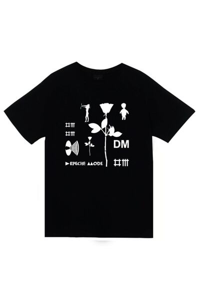 fame-stoned Depeche Mode majica sa printom, unisex, 100% pamuk, crna