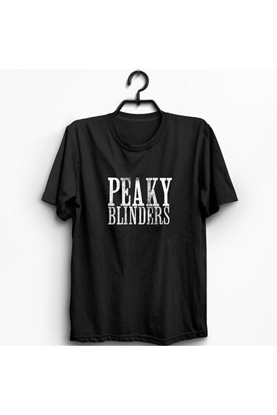 fame-stoned Μπλουζάκι Unisex Black Peaky Blinders με στάμπα μεγάλου μεγέθους
