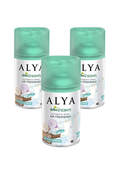 ALYA Nature's Scents Cool Linen Oda Kokusu Yedek Makine Spreyi 250 ml x3 adet