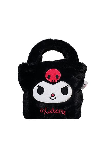 WİGGLE Wiggle Kuromi Soft Plush Furry Single Compartment Magnetic Children's Handbag