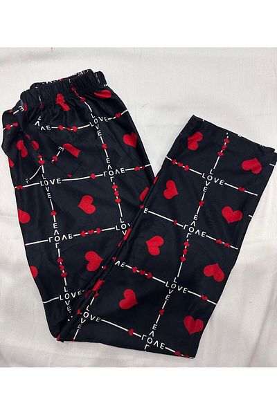 AFİTAP DESİGN Partea de jos de pijama din piele intoarsa fara buzunare pentru femei