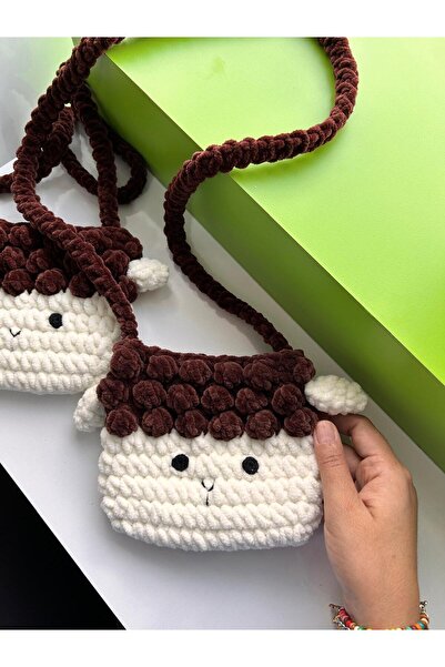 marifetli tığım El işi / Örgü kuzu Çanta ,tığ işi peluş örgü çanta