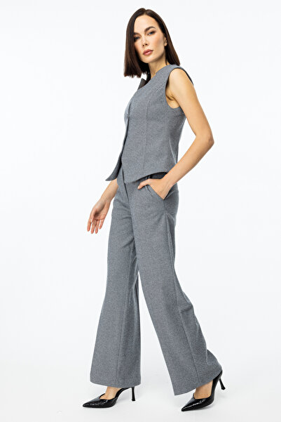 ON Desenli Geniş Paça Pantolon