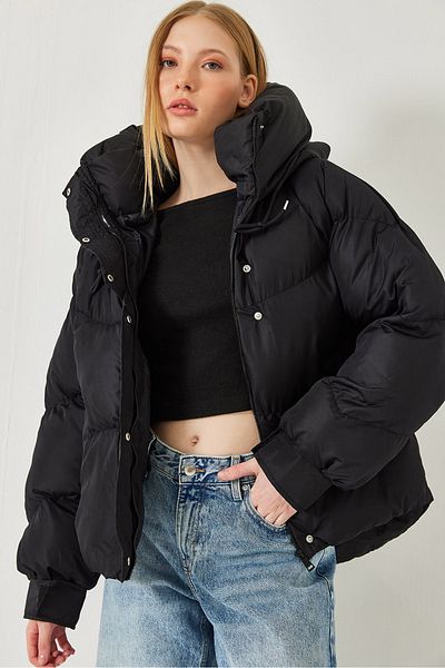Bianco Lucci Women's Hooded Puffer Coat 2422 60451012