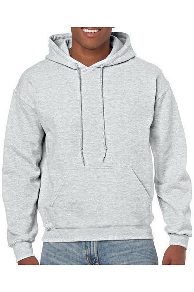 THE WHITE Gray Kangaroo Pocket Hooded Men's Sweatshirt