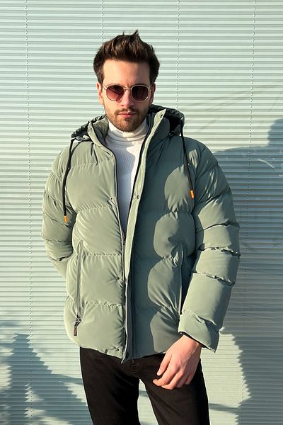ModaPlaza Men's Hooded Puffer Coat 1054