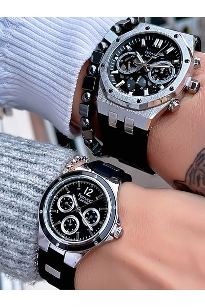 Ferrucci Functional Silicone Cord Lover Couple Wristwatch 3 Atm Waterproof 2 Years Warranty