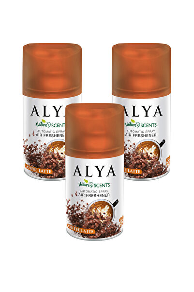 ALYA Nature's Scents Coffee Latte Oda Kokusu Yedek Makine Spreyi 250 ml x3 adet