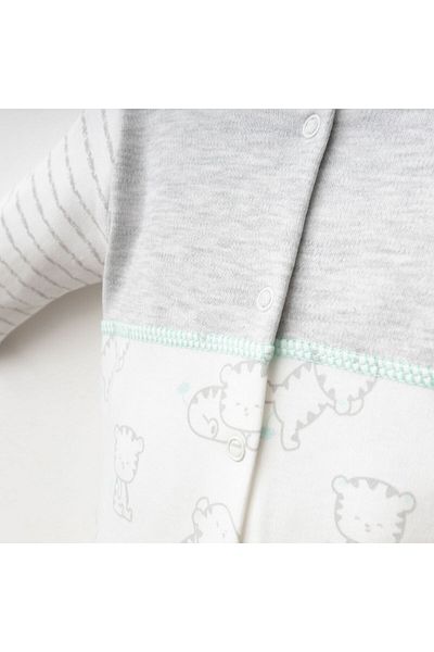 Vina Baby Kids Baby Boy 2-Piece Overalls Set Lion Printed Cotton Fabric