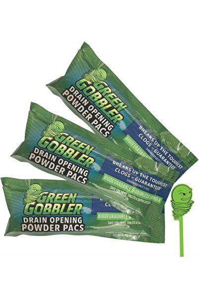 Green Gobbler أداة فتح البالوعات 3 تطبيقات تم قياسها مسبقًا