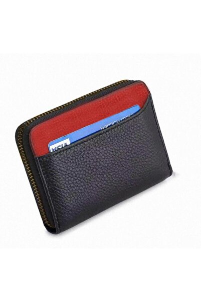 SEPTWOLVES حافظة بطاقات من الجلد الطبيعي بتفاصيل King Brown