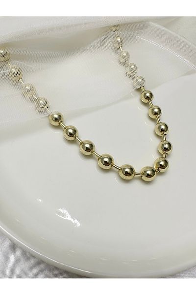 XUPING JEWELRY Large Bead Necklace in 14K Color