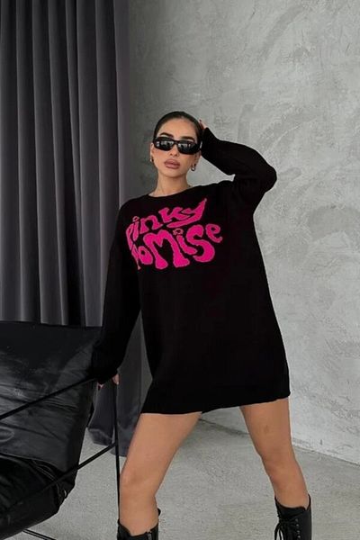 Luq Pulover de damă oversize - Design imprimat