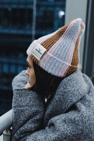 Nordbron Pink Stretchy Knitwear - Soft Beanie, Double Fold Winter Linje