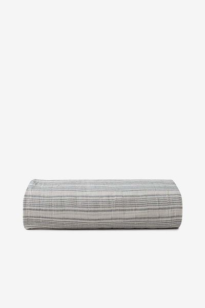 Barine Black/Grey Muslin Bedspread - 240X260