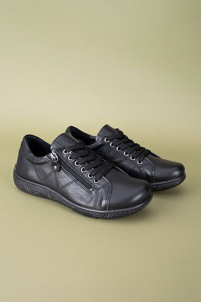 Getcho Dobran Women's Genuine Leather Black Casual Shoes