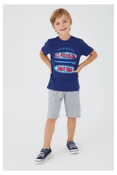 U.S. Polo Assn. BAZA. Set de pijamale cu mânecă scurtă pentru băiat Polo Assn