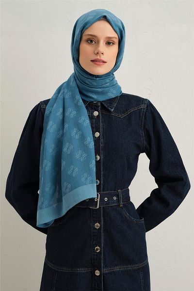 Armine Σάλι Silk Minimal Monogram Pattern 32118