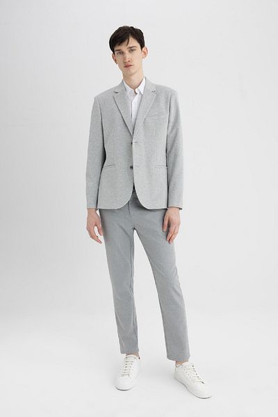 DeFacto Slim Fit Slim Fit με επένδυση με κουμπιά Blazer Jacket N0503az24sp