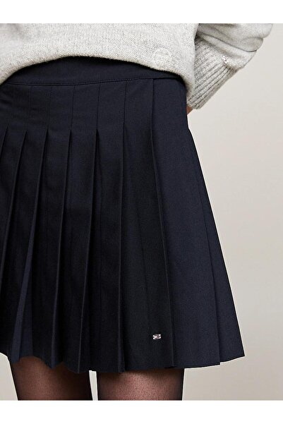 Tommy Hilfiger COOL WOOL MIX PLEAT SHORT SKIRT