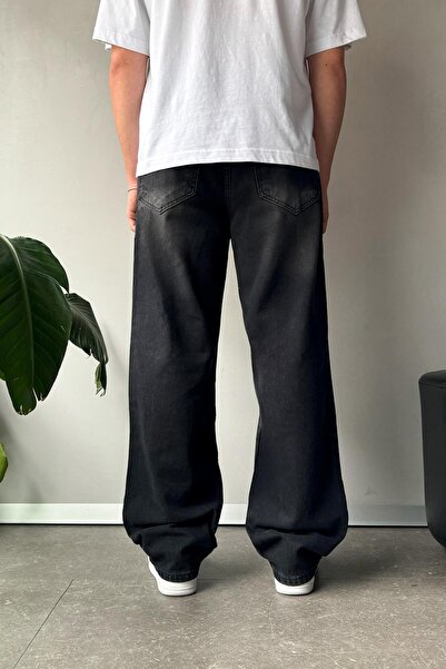 Flaw Wear Λεπτομέρεια ρίγας Μαύρο φαρδύ τζιν