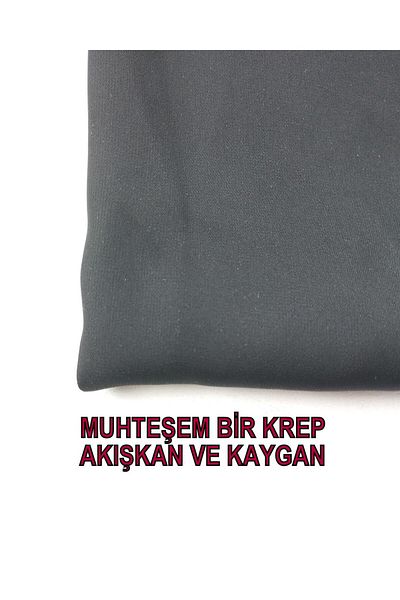 Kumaş Parça Κρεπ Μαύρο Πλάτος: 145 cm