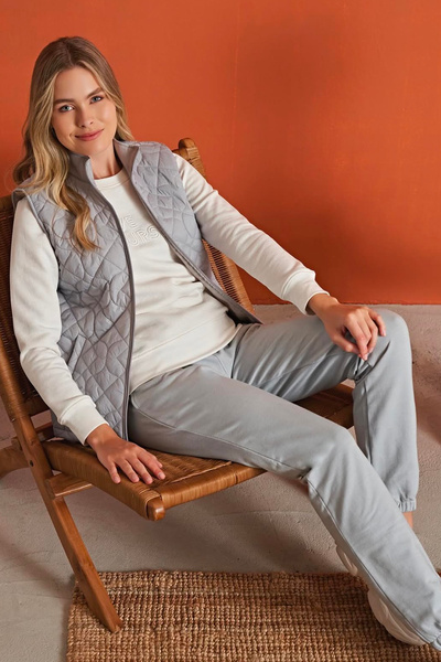 REMSA 8100 Model Grey Viscose Inflatable Pajama Set - Set of 3