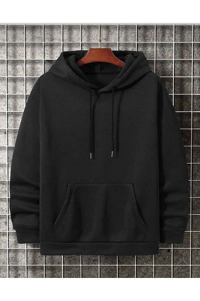 THE WHITE Unisex Cotton Kangaroo Pocket Hooded Sweatshirt