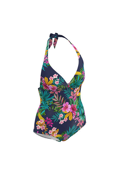 Decathlon Olaian Kadın Boyundan Bağlamalı Mayo - Mavi - Clea