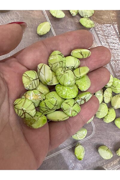 Gönülden Tasarım 25 KOMADA ZELENIH PERLI ZA NAKIT D Sa deznom RUPA 1,5X1 CM