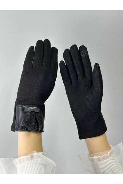 Gönülden Tasarım Women's Gloves with Casmide Lace Detail