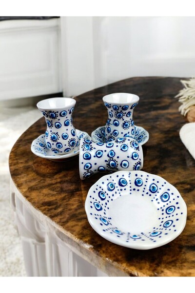 qtahya homes queen of kütahya nazar boncuk desen çay seti 6 kişilik 12 parça ...