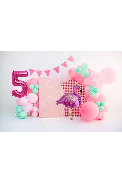 CUGY 5 Year Old Mini Birthday Party Concept with Pink Flamingo Detail