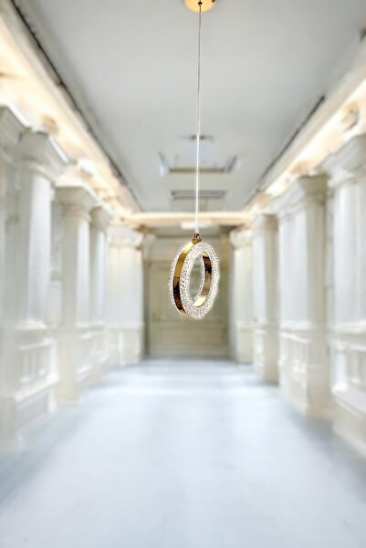 Fer Avize Işıl Gold Modern Avize Salon Mutfak Oturma Odası Antre Tekli