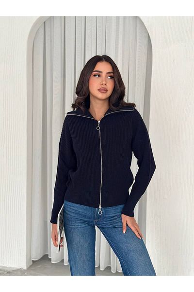 Noa Noa Cardigan tricotat cu fermoar dublu