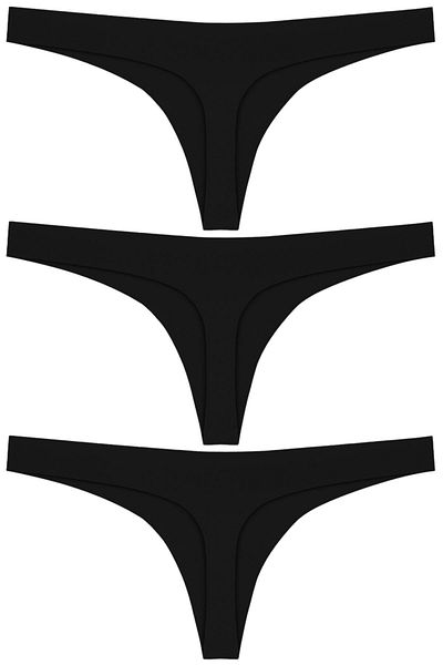 Cottonhill Basic Laser Cut Thong Panties 3-Pack - 5
