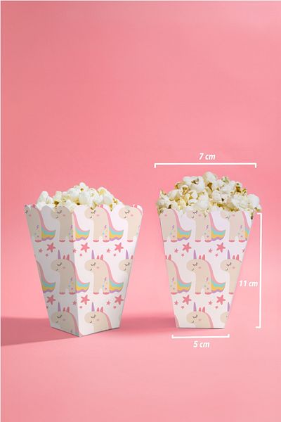 Niksy Design Unicorn Themed Mini Corn Box 8 Pieces