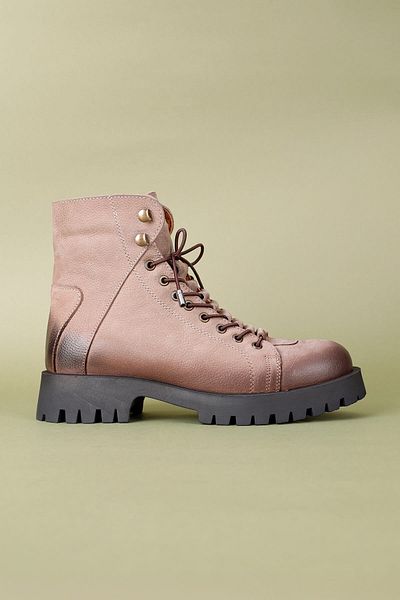 Getcho Γυναικείες μπότες Drana Sand Nubuck από γνήσιο δέρμα
