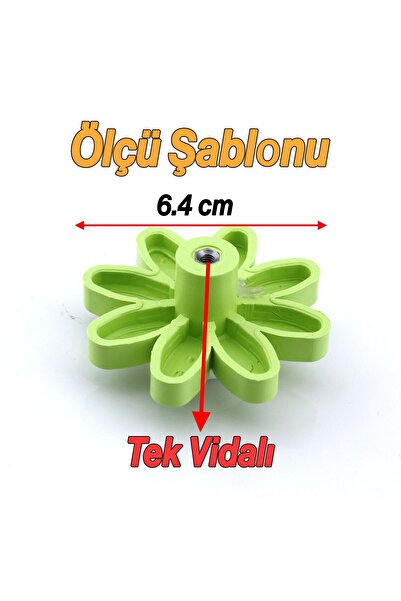 Badem10 Πλαστικό Daisy 10 τεμάχια Πράσινο Παιδικό Δωμάτιο Κορίτσι Αγόρι Έπιπλα Ντουλάπας Κουζίνας Συρτάρι Λαβή