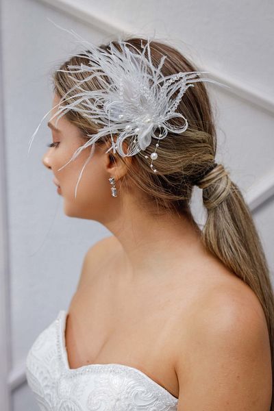 Turkuaz Accesoriu pentru păr de mireasă / Nuntă Nuntă Accesoriu pentru păr cu perle Otriş cu piatră albă