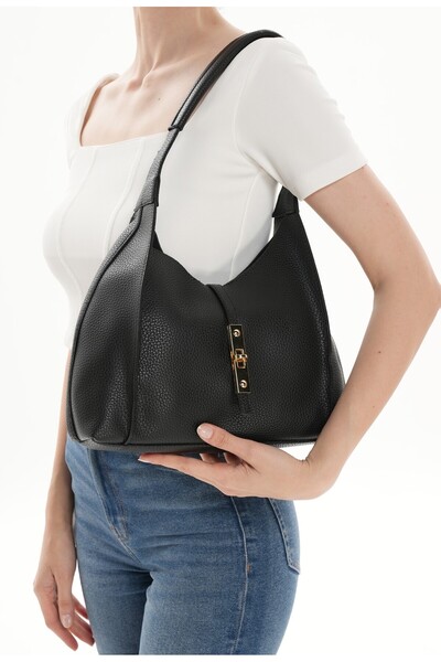 WITH-W Tony Tnc1001 - Geantă de umăr pentru femei cu cataramă din piele artificială