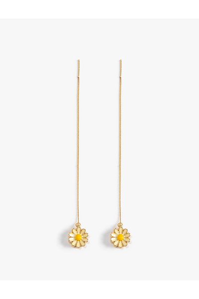 Koton Long Earrings with Daisy Detail