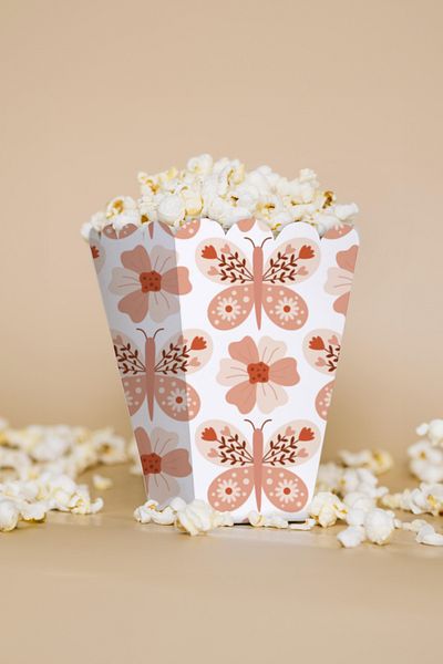 Niksy Design Butterfly Themed Mini Corn Box 8 Pieces