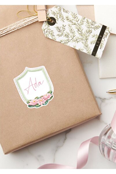 WALLHUMAN İsimli Kişiye Özel Kesimli Bebek Etiket/Sticker 4x4cm 100 Adet