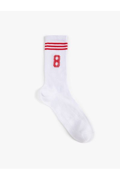 Koton Socket College Socks Number Embroidered