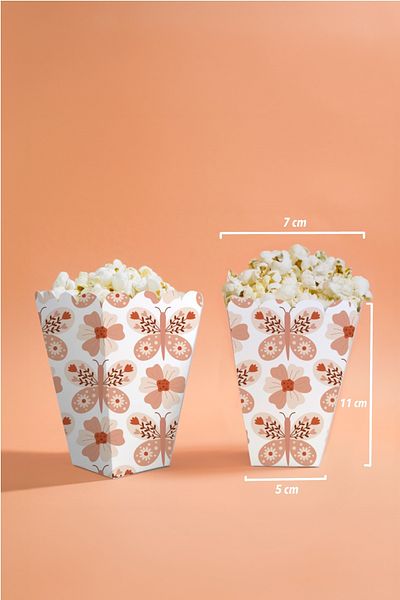 Niksy Design Butterfly Themed Mini Corn Box 8 Pieces