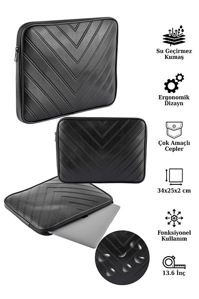 NS reliable Shock-Proof Laptop Bag Compatible with Ns MacBook Air/Pro 13-13.6 Inch - Water Resistant Design